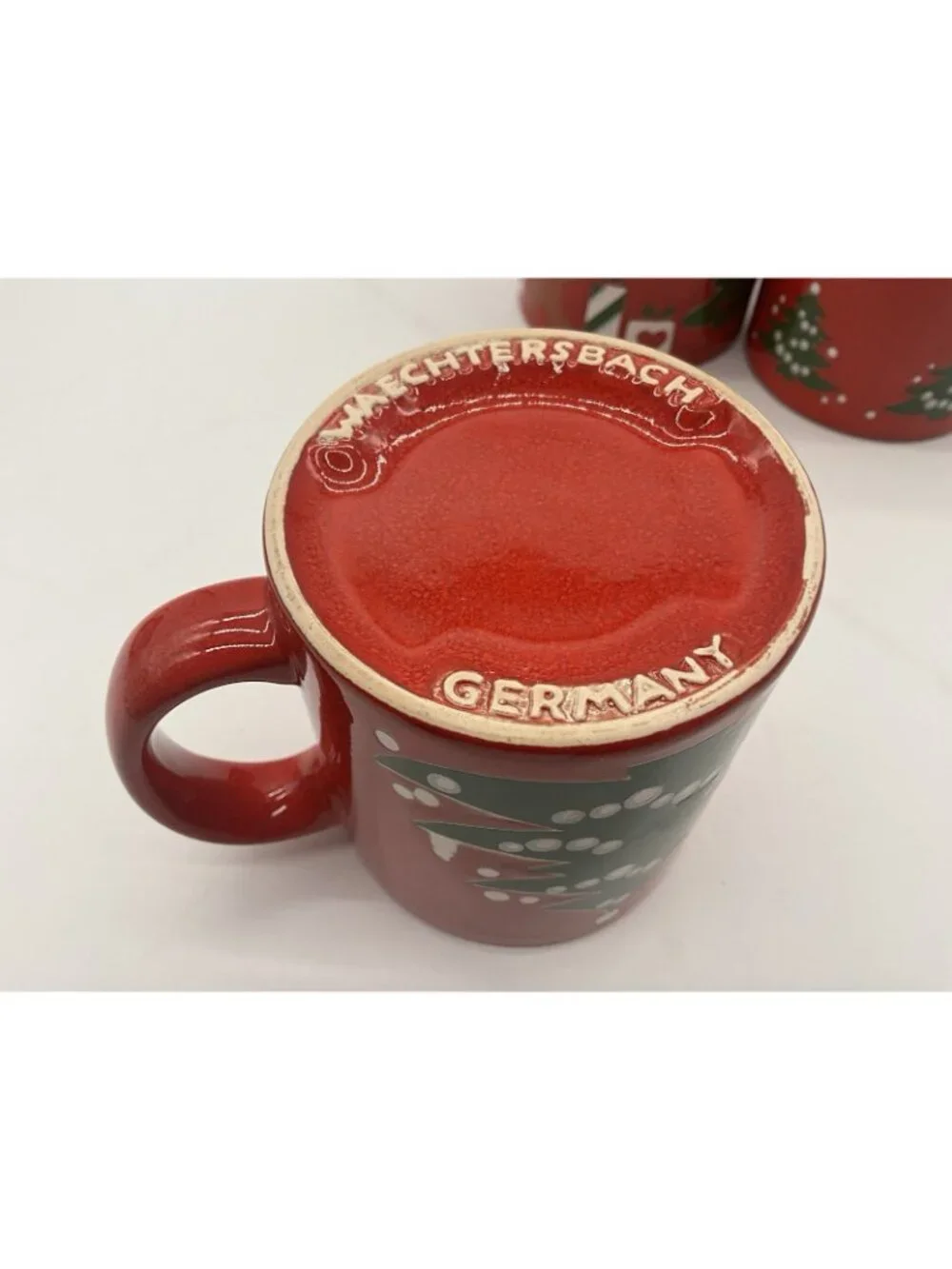 Waechtersbach Set of Four Vintage Coffee Mugs Each Different Design Christmas